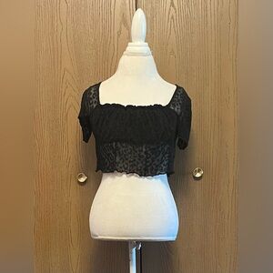 SHEIN Cheetah Print Crop Top